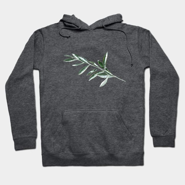 Olive branch Hoodie by Slownessi